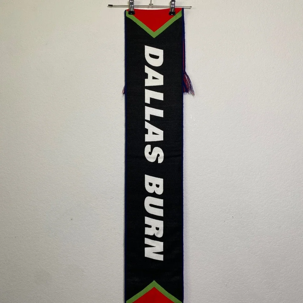 FC Dallas MLS Soccer‎ Ruffneck Scarf Vintage Retro Dallas Burn Double Sided Y2K
